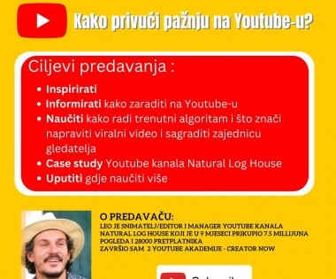 Grad Buzet - Predavanje: KAKO PRIVUĆI PAŽNJU NA YOUTUBE-u?