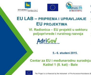 Grad Buzet - Radionica “EU projekti u sektoru poljoprivrede i ruralnog razvoja”