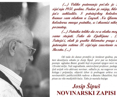 Grad Buzet - U utorak promocija knjige Josipa Šipuša